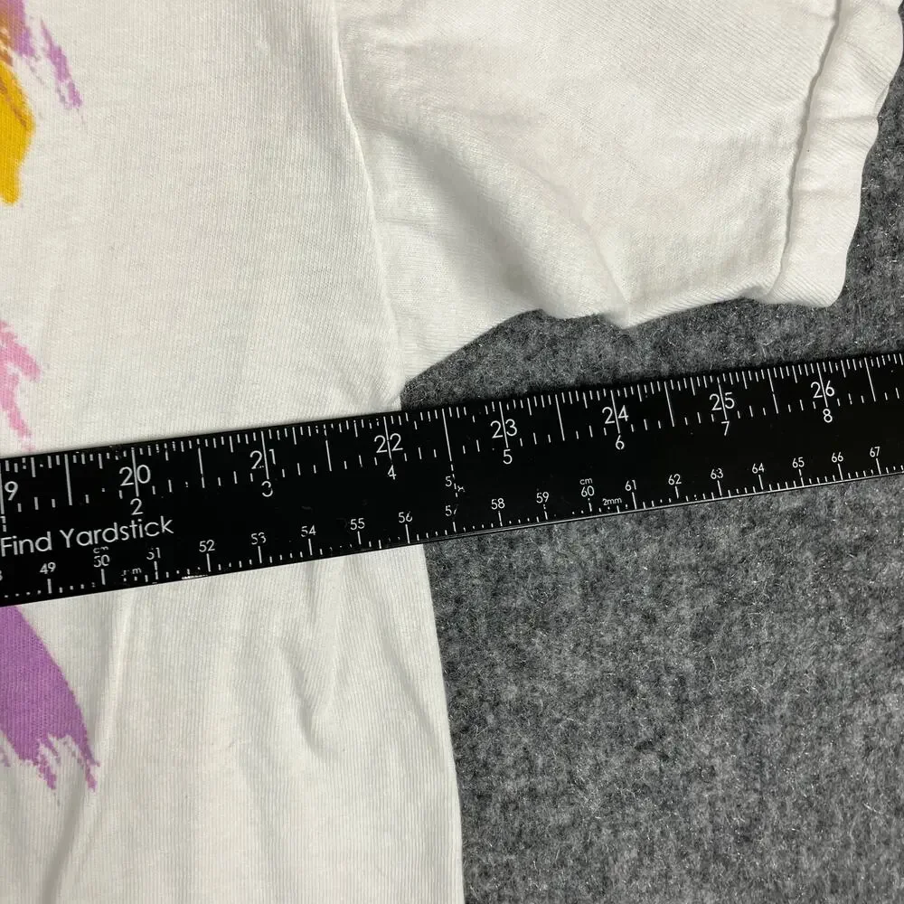 Vintage T-Shirt Mens Size XL White Multicolor Abstract Graphic Retro 90s - Picture 4 of 9
